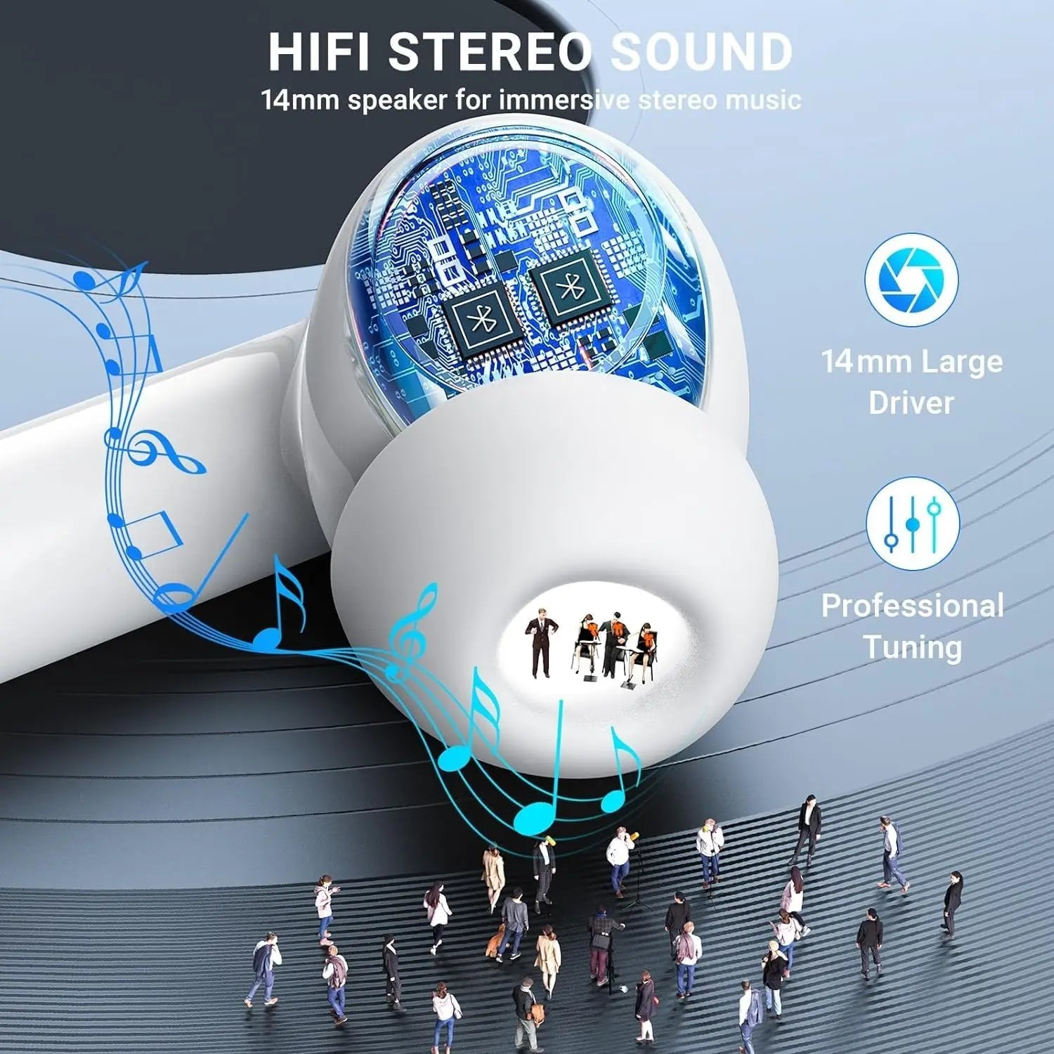 Original Wireless Bluetooth Earbuds – HiFi Stereo ANC